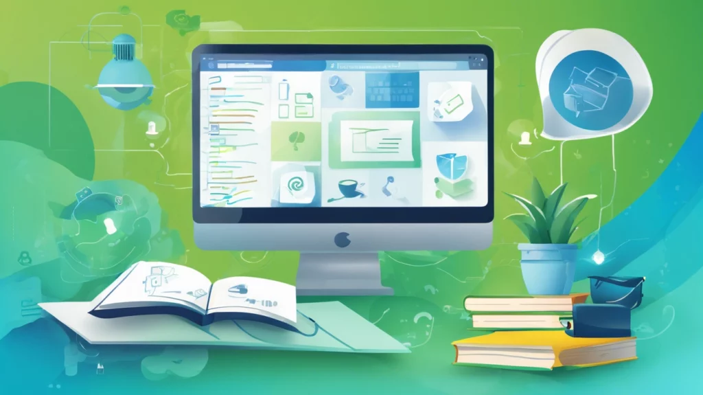 Computer and books for HAZWOPER training online in Florida