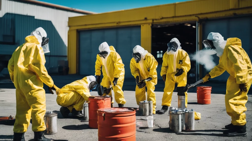 Men in suits during HAZWOPER refresher in Maryland